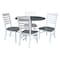 International Concepts Round 42 in. Dual Drop Leaf Dining Table with 4 Ladderback Chairs - 5 Piece Dining Set, 42 in W K05-42DP-C310-4 - alternate 1